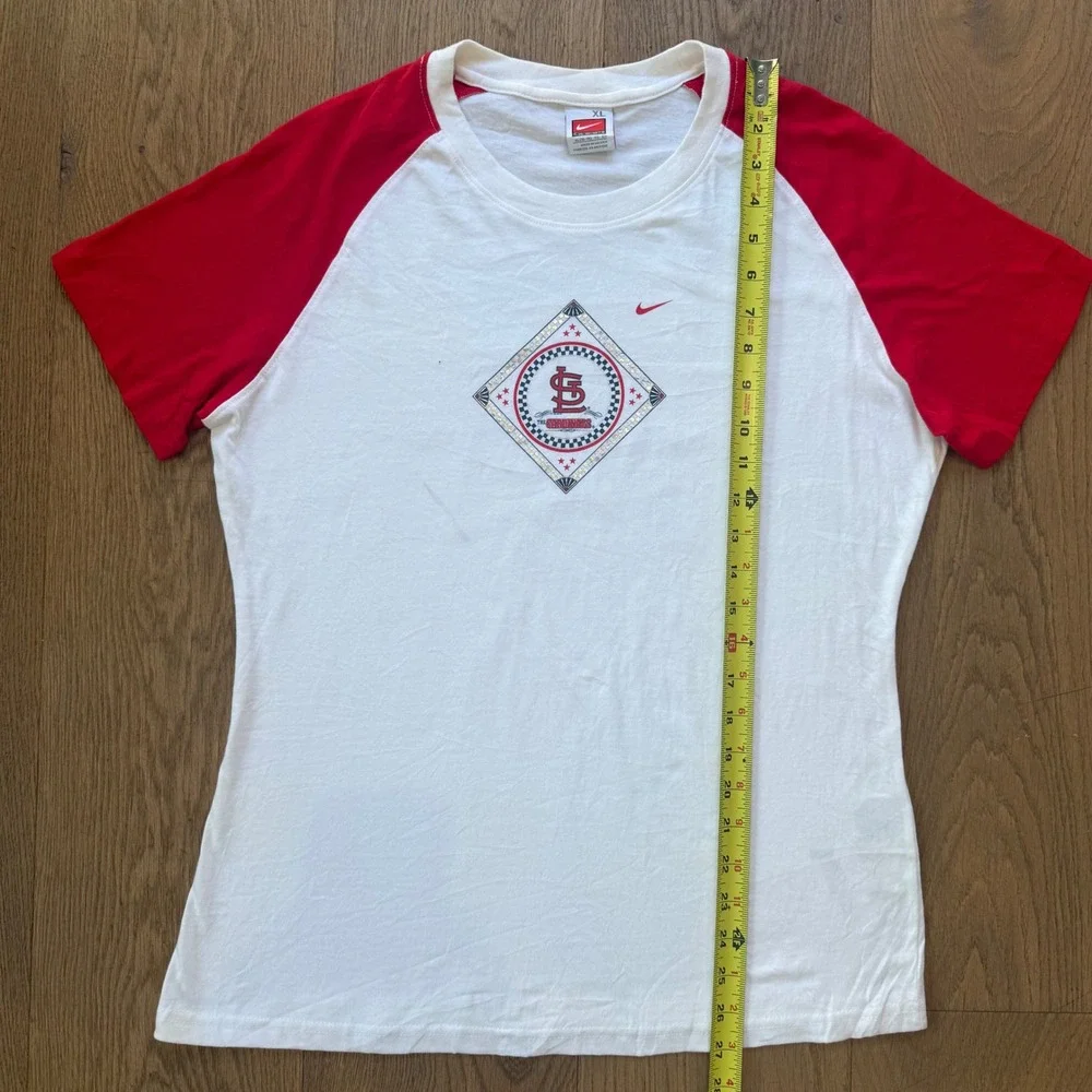 Nike St Louis Cardinals MLB Raglan T-Shirt Kids XL White Red Short Sleeve